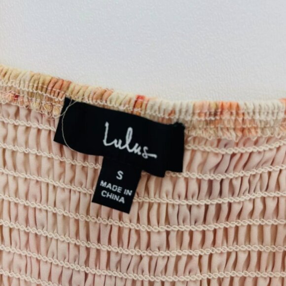 Lulus Make Me Blush Peach Floral Print Tiered Maxi Dress - Picture 11 of 12